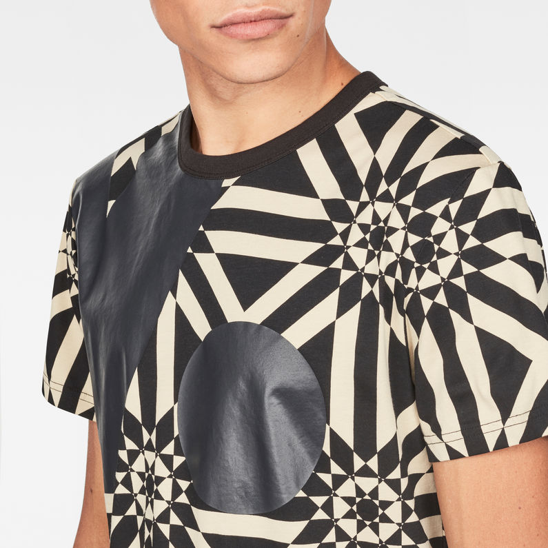 G-Star RAW® Persian Geometric X25 Print T-Shirt Negro detail shot