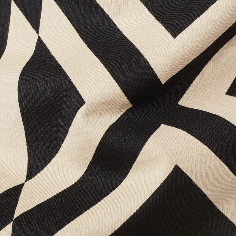 G-Star RAW® Persian Geometric X25 Print T-Shirt Negro fabric shot
