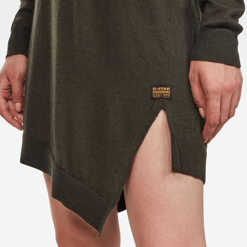 G-Star RAW® Robe Asymmetric Knit Vert detail shot