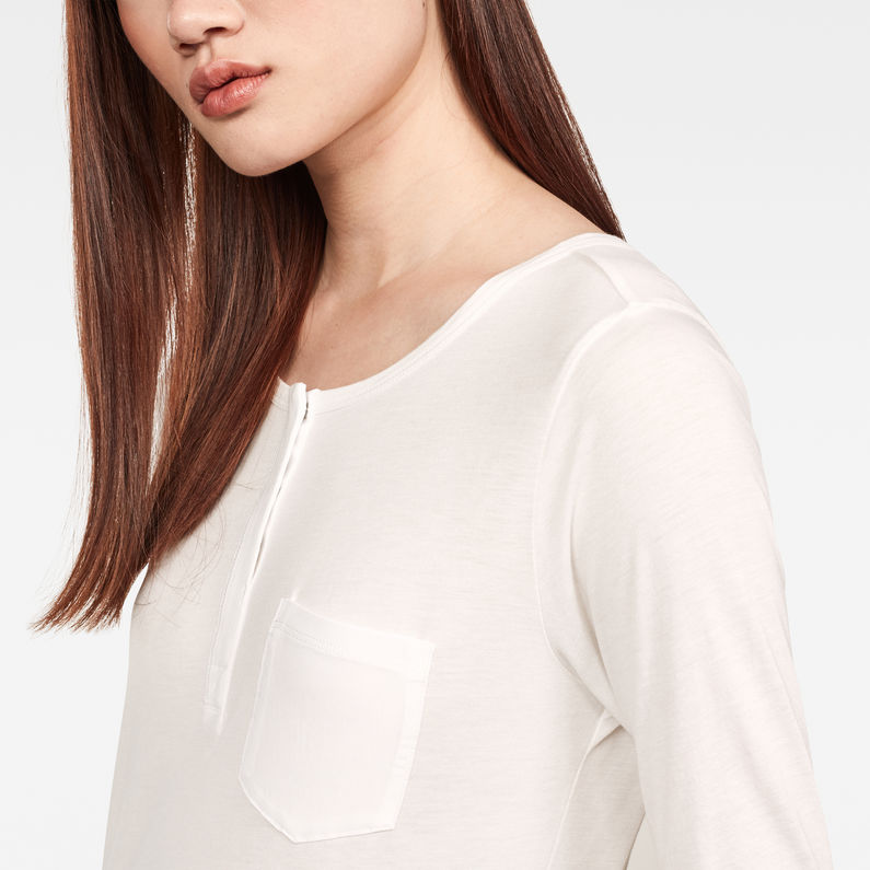 G-Star RAW® Haut Mysid Optic Slim Granddad Beige detail shot