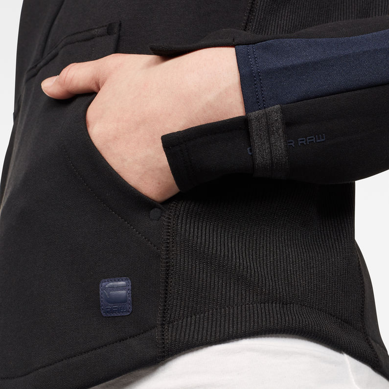 G-STAR® Zip Sweat Black detail shot