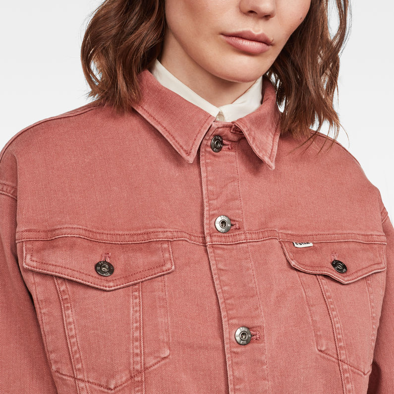 G-STAR® 3301 Boyfriend Jacket Earthtrace Pink detail shot