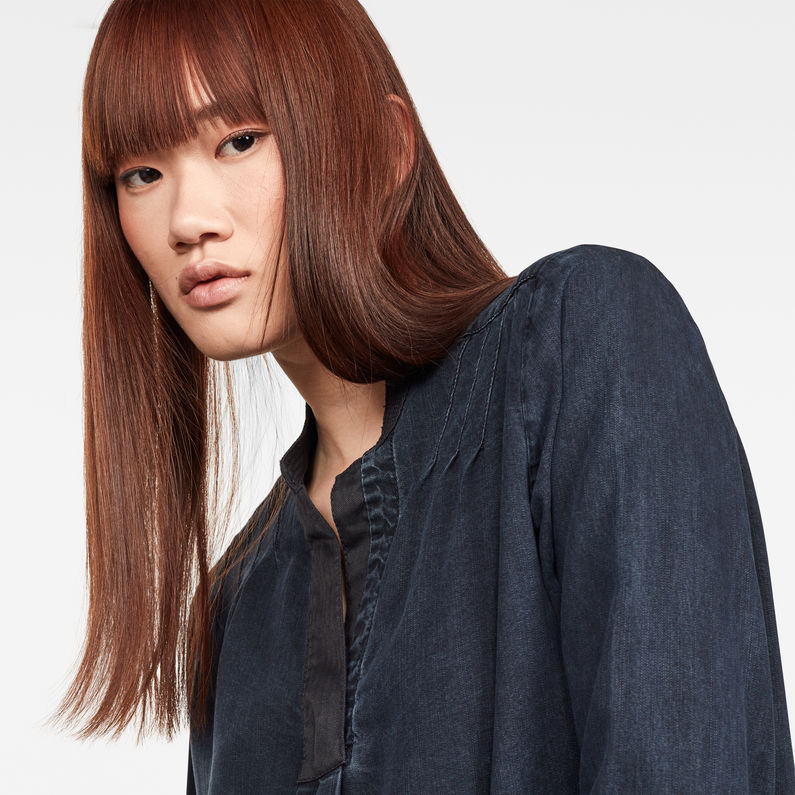 G-Star RAW® Ogee Straight Shirt Midden blauw detail shot