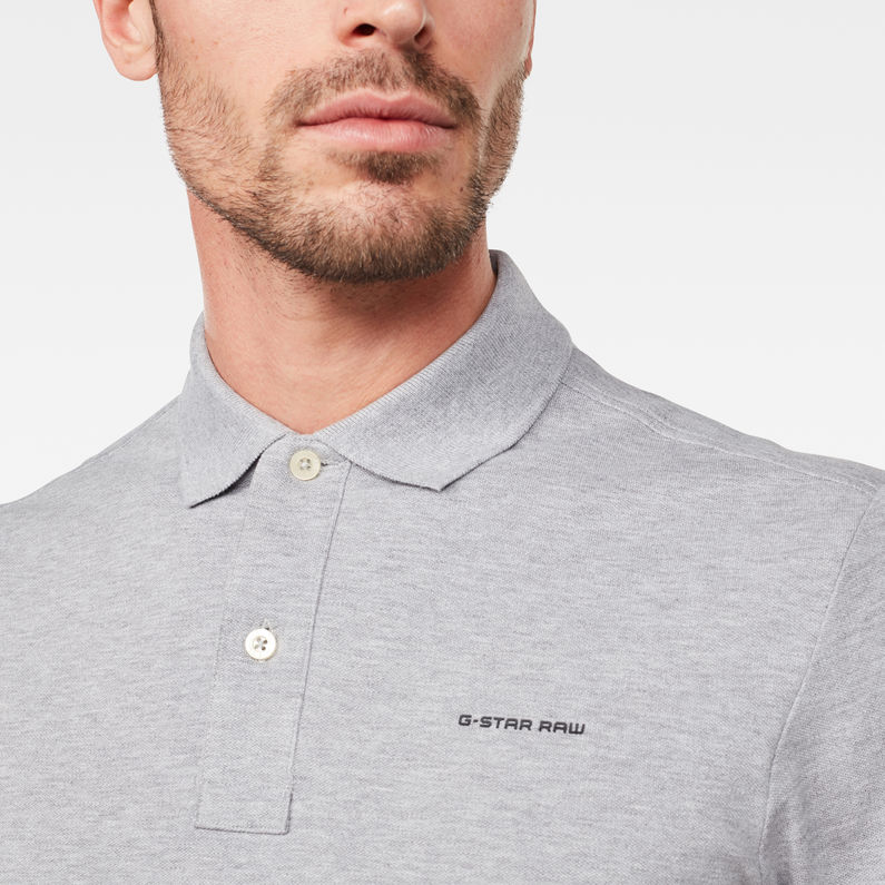 G-Star RAW® Oluv Slim Polo Gris detail shot
