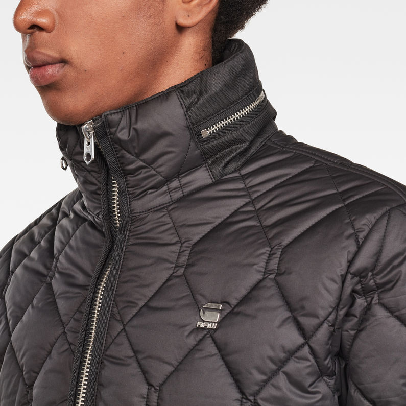 G-STAR® Meefic Quilted Overshirt Schwarz detail shot