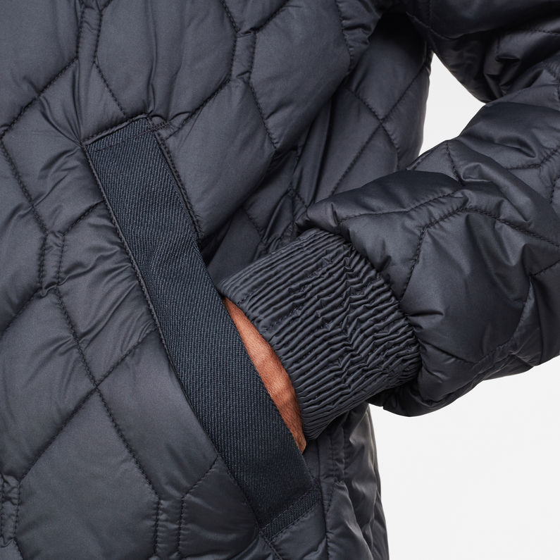 G-STAR® Meefic Quilted Overshirt Dunkelblau detail shot