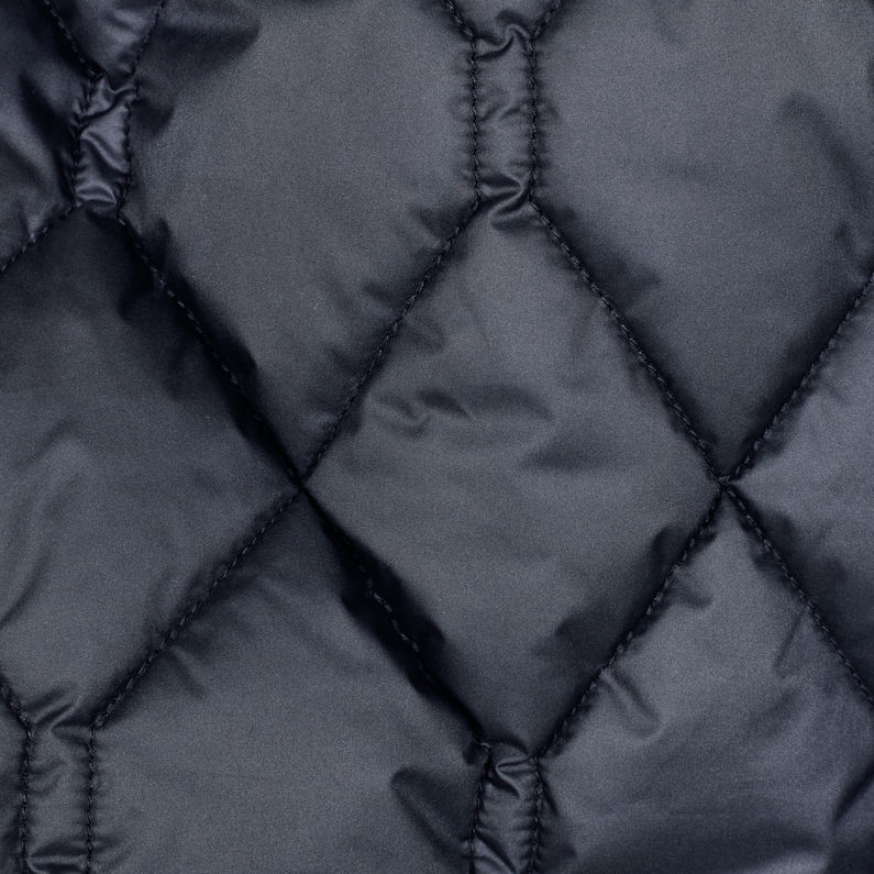 G-STAR® Meefic Quilted Overshirt Dunkelblau fabric shot