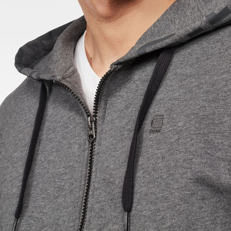 G-Star RAW® Sweat Graphic 8 Core Zip Gris detail shot