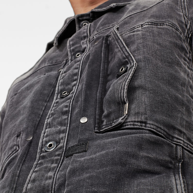 G-Star RAW® Scutar Slim Jacket Zwart detail shot