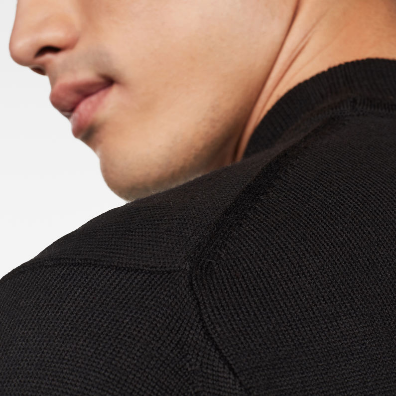 G-Star RAW® Washable Merino Knit Black detail shot
