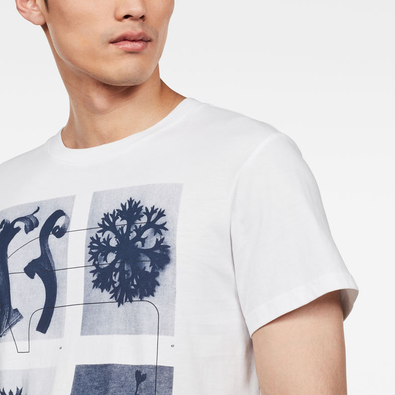G-Star RAW® Camiseta Rijks Graphic Blanco detail shot