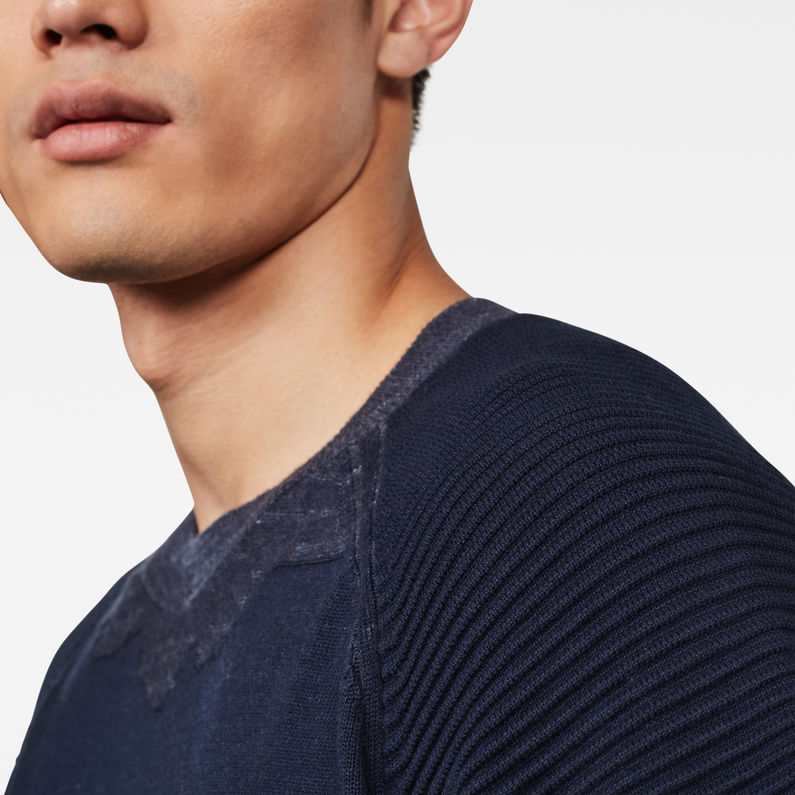 G-STAR® Dessert Camo Strickpullover Dunkelblau detail shot