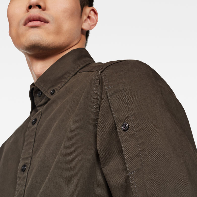 G-Star RAW® Chemise Stalt Button Down Pocket Straight Gris detail shot