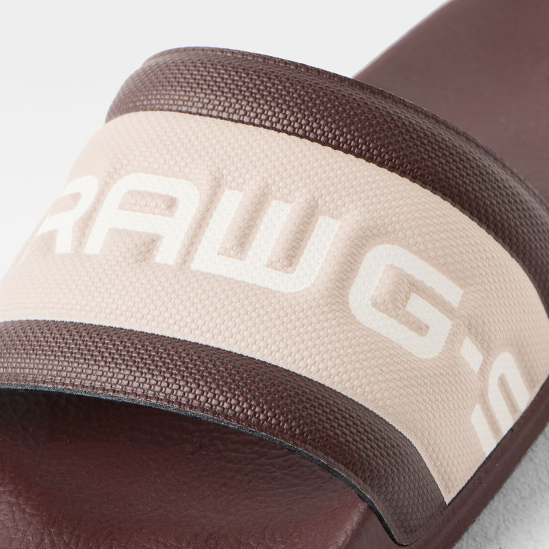 G-Star RAW® Cart Slide III Slippers Rood detail