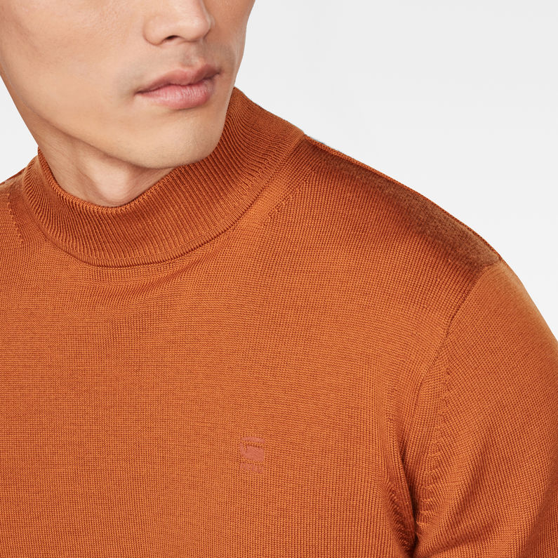 G-Star RAW® Washable Merino Knit Orange detail shot