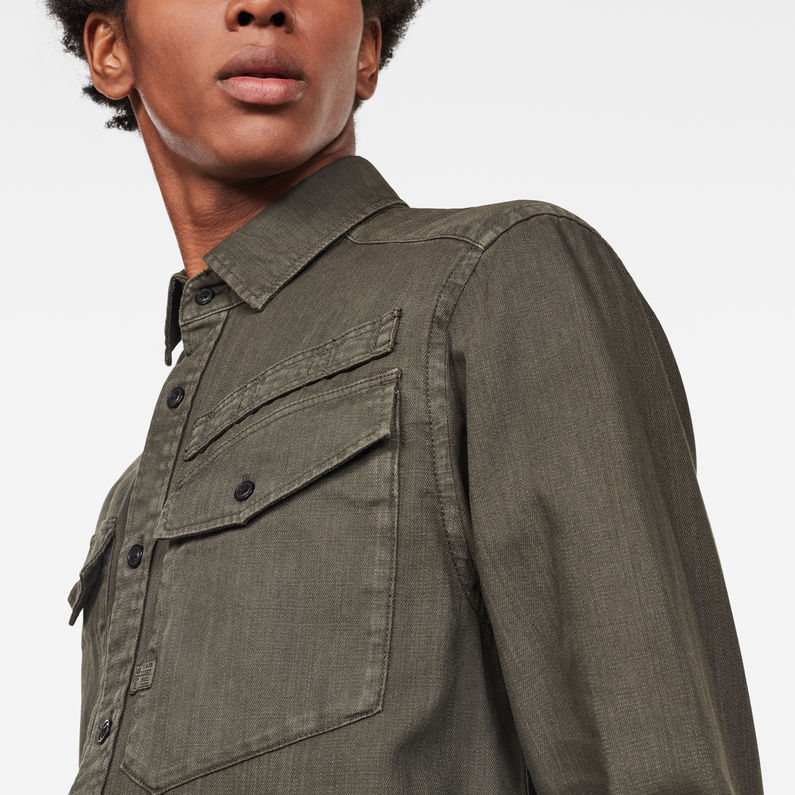 G-STAR® Chemise Army Straight Gris detail shot