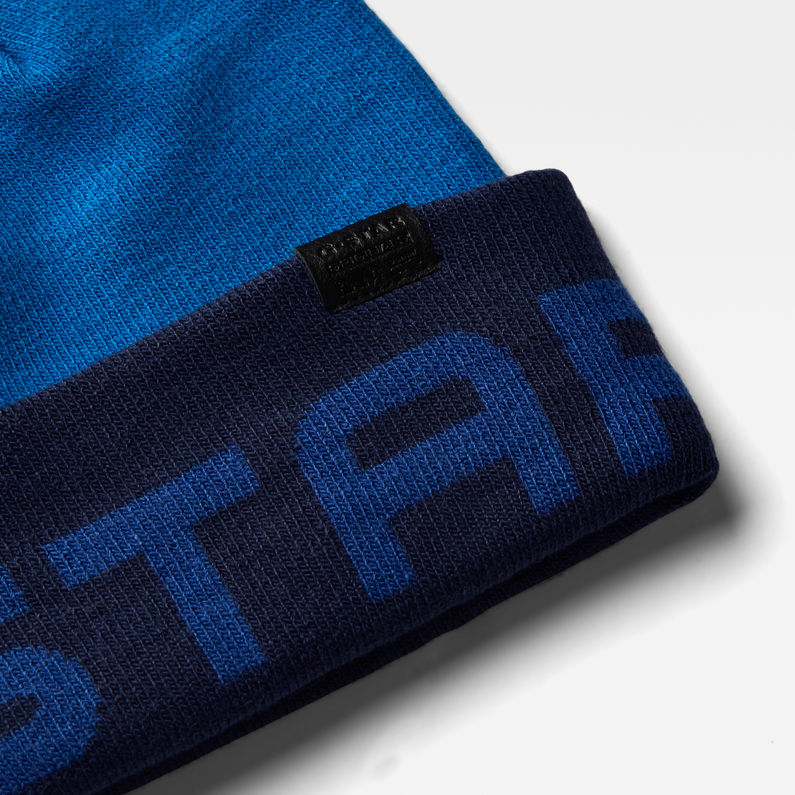 G-Star RAW® Effo Vector Beanie Dark blue detail shot buckle