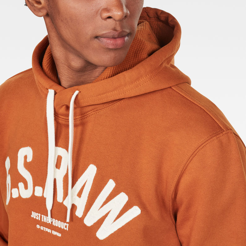 orange g star hoodie