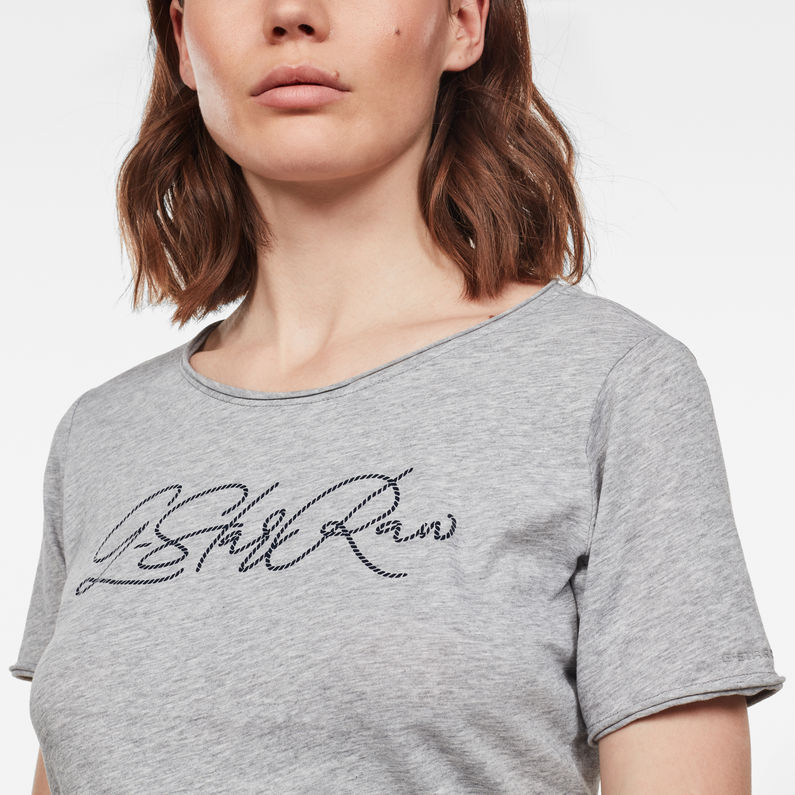 G-Star RAW® Haut Graphic 22 Optic Slim Gris detail shot