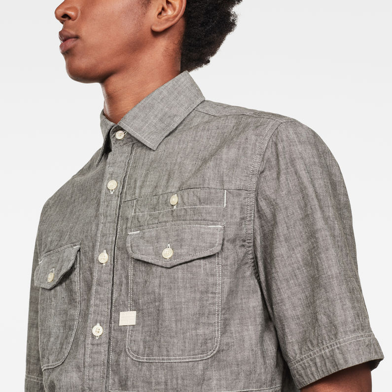 G-STAR® CPO Straight Shirt Green detail shot