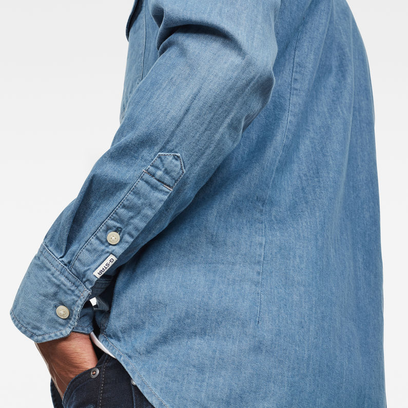G-Star RAW® CPO Slim Shirt Light blue detail shot