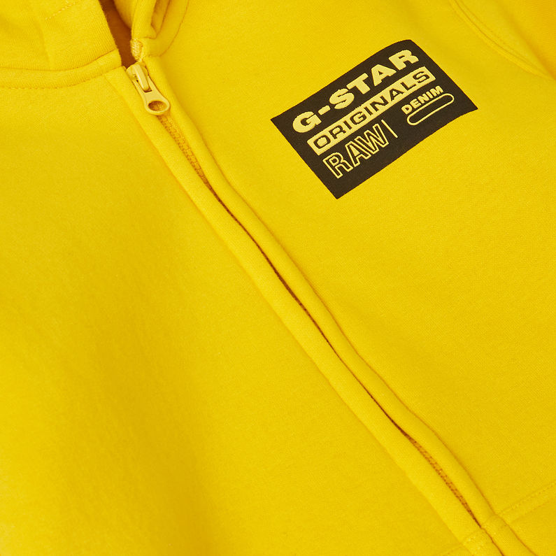 G-Star RAW® Hooded Cardigan Yellow detail shot