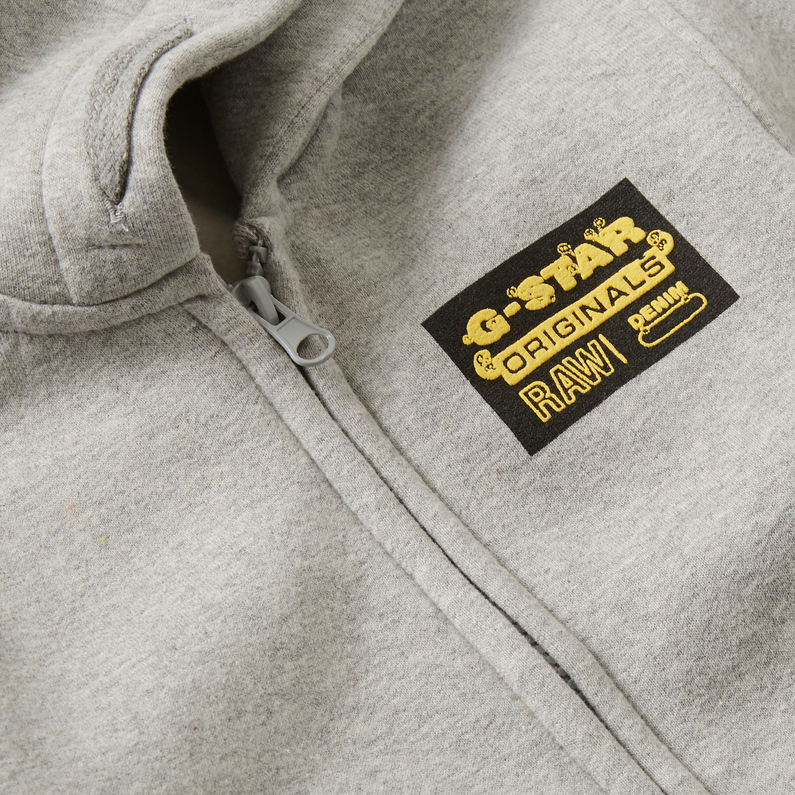 G-Star RAW® Hooded Cardigan Grey detail shot