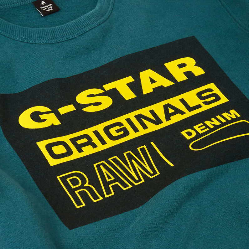 G-Star RAW® Graphic Sweater Groen detail shot