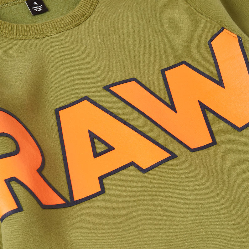 G-Star RAW® Graphic Sweater Green detail shot