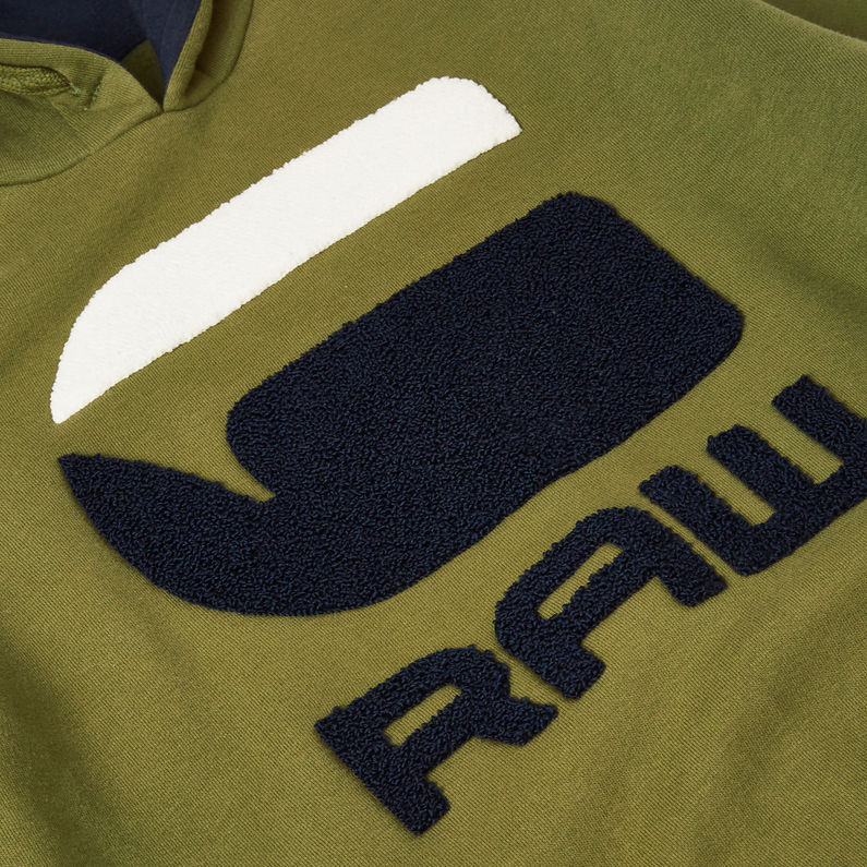 G-Star RAW® Hooded Sweater Green detail shot