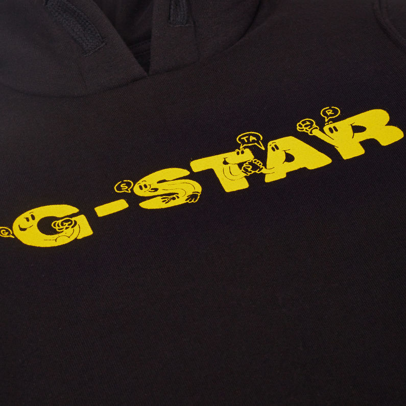 G-Star RAW® Hooded Sweater Black detail shot