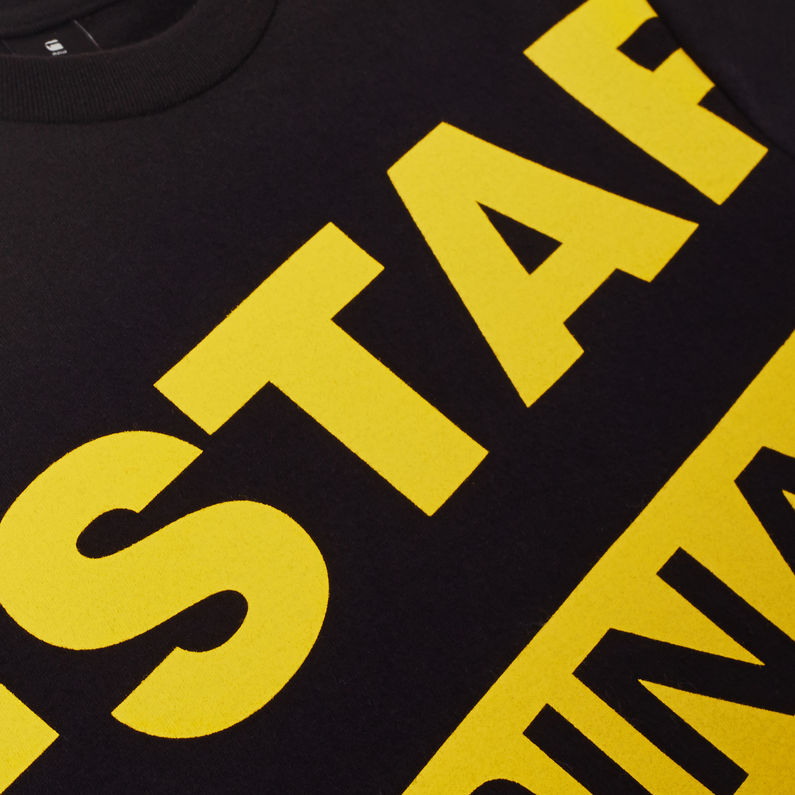 black and yellow g star shirt