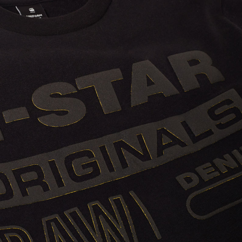 G-Star RAW® Graphic T-Shirt Black detail shot