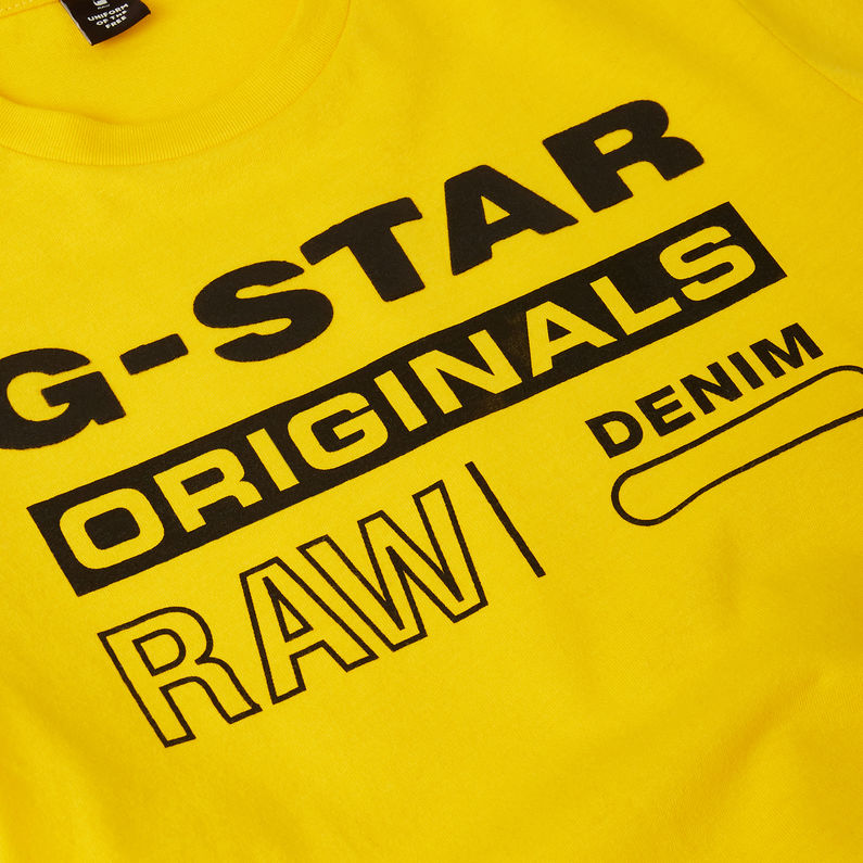 G-Star RAW® T-Shirt Jaune detail shot