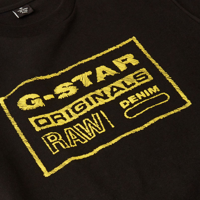 G-Star RAW® T-Shirt Noir detail shot