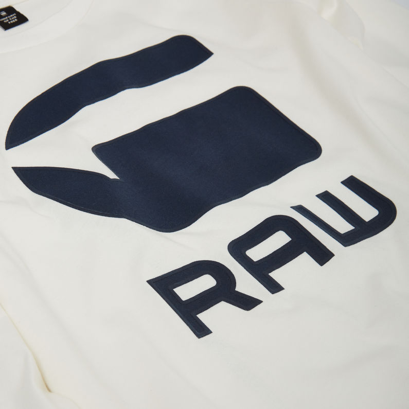 G-Star RAW® Camiseta Graphic Logo Beige detail shot