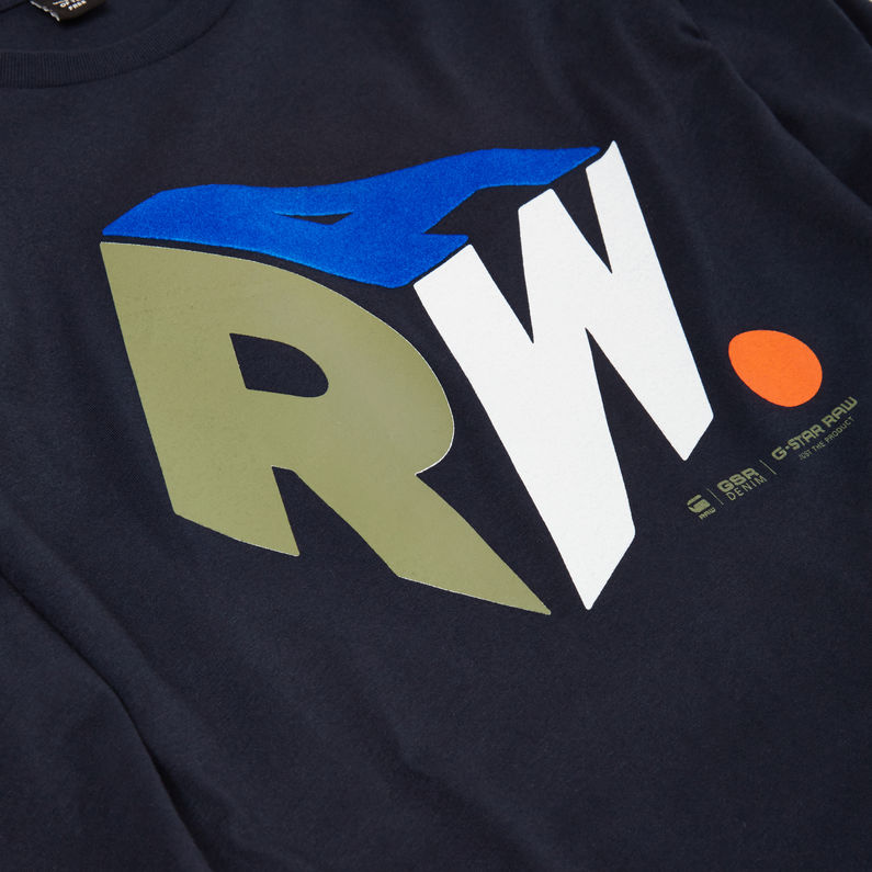 G-Star RAW® Graphic T-Shirt Dark blue detail shot