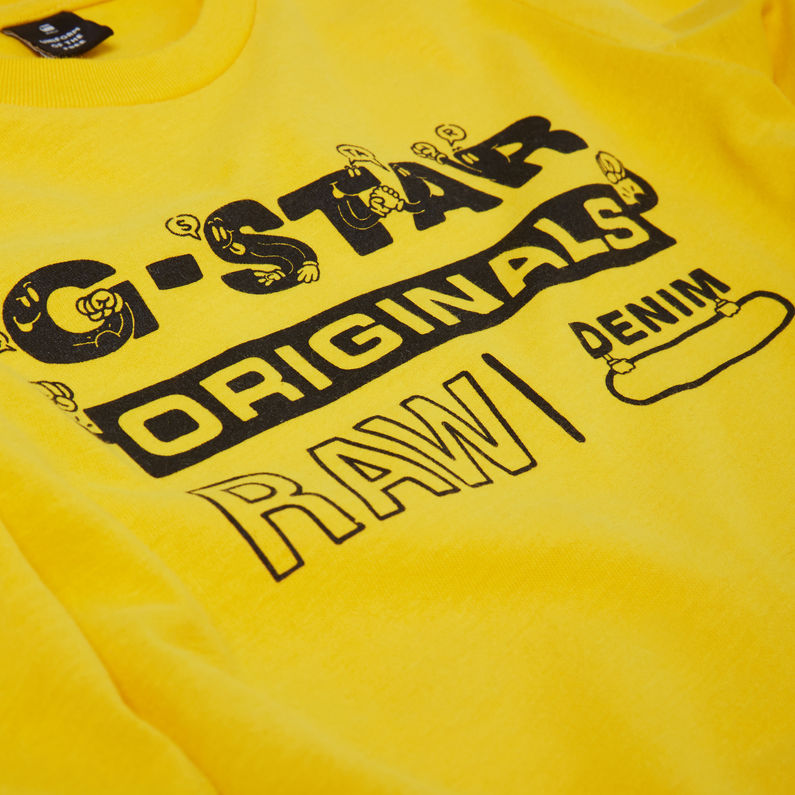 g star raw t shirts yellow