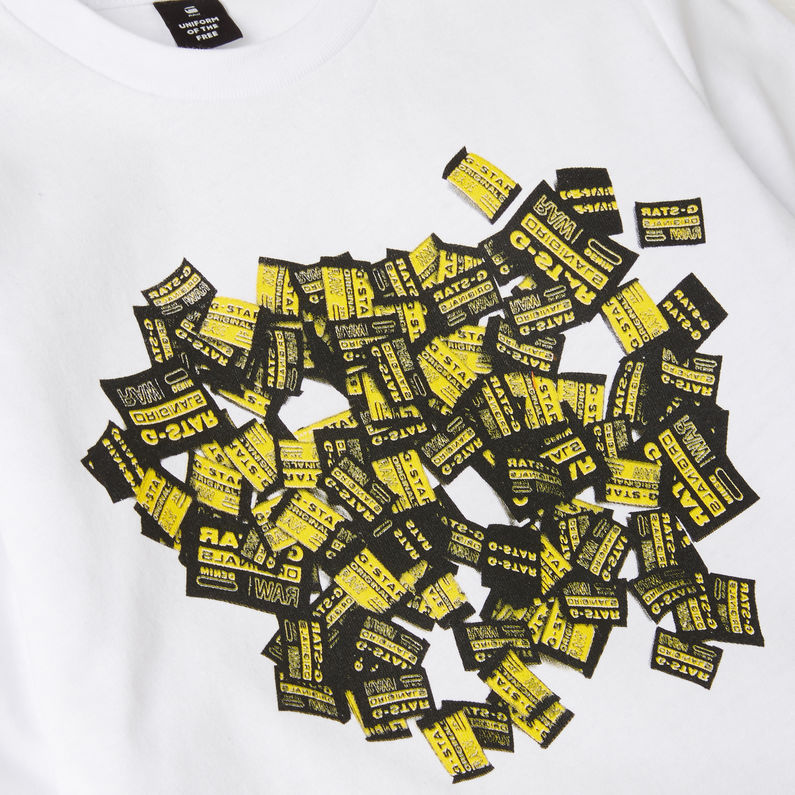 G-Star RAW® Graphic T-Shirt White detail shot