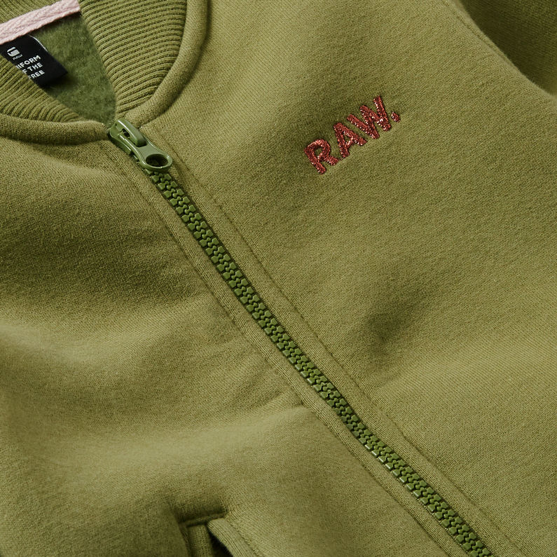 G-Star RAW® Zipper Cardigan Green detail shot