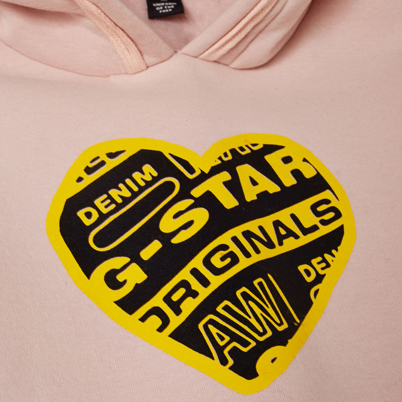 G-Star RAW® Hooded Sweater Pink detail shot