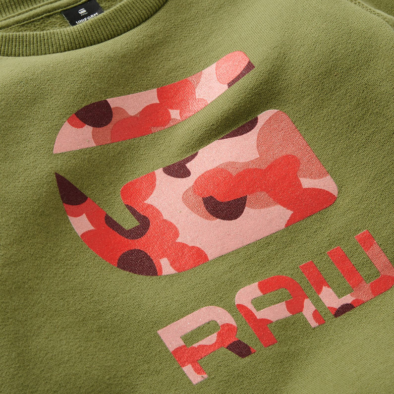 G-Star RAW® Sudadera Graphic Logo Verde detail shot