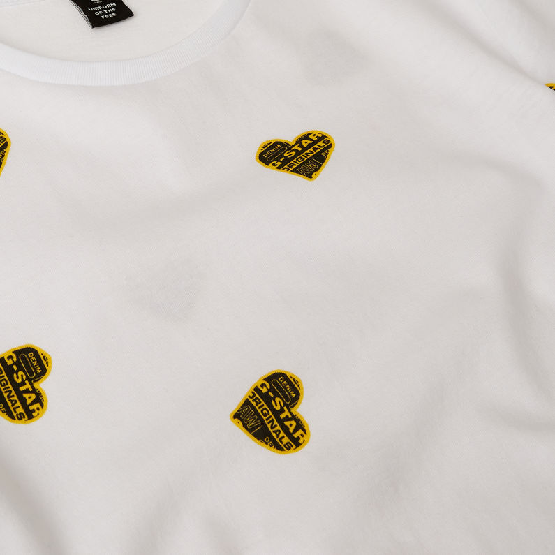 G-Star RAW® T-Shirt Graphic Blanc detail shot