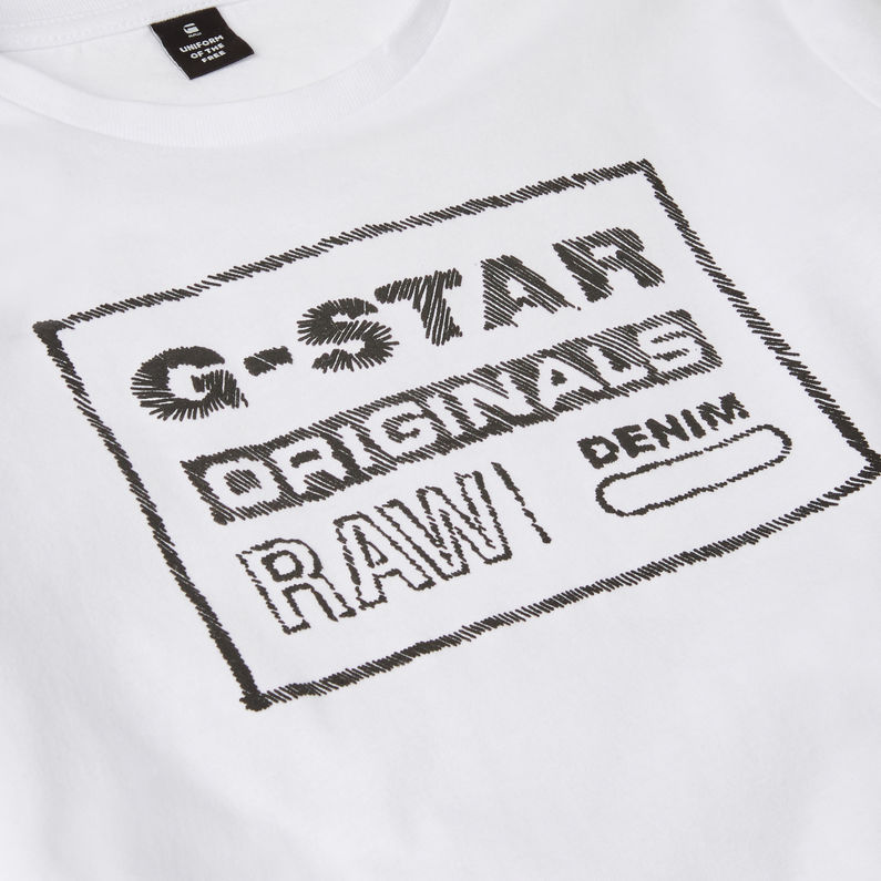 G-Star RAW® T-Shirt Blanc detail shot
