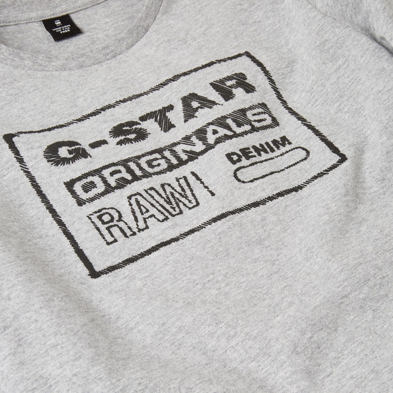 G-Star RAW® Camiseta Gris detail shot