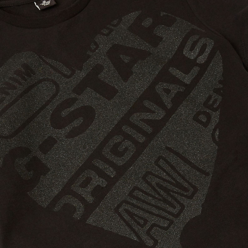 G-Star RAW® Graphic T-Shirt Black detail shot