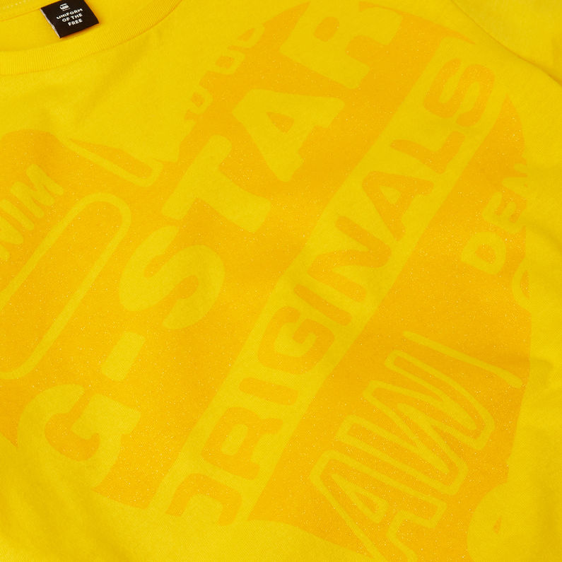 G-Star RAW® Graphic T-Shirt Yellow detail shot