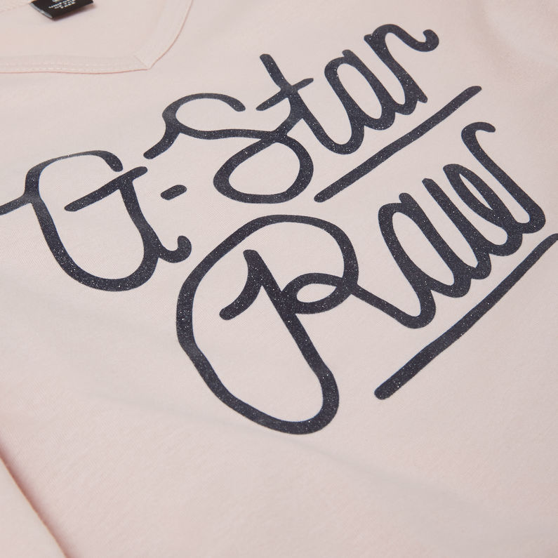 G-Star RAW® Camiseta Graphic Rosa detail shot