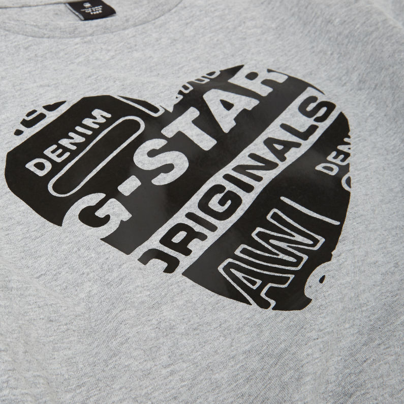 G-Star RAW® Graphic T-Shirt Grey detail shot