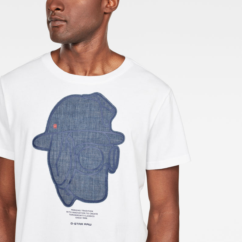 G-Star RAW® Graphic 10 T-Shirt White detail shot